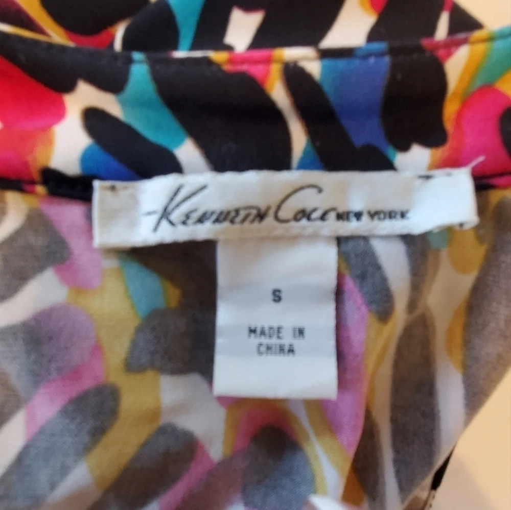 Kenneth Cole Multicolor Animal Print Fit and Flare Sleeveless Midi Dress Sz S - Picture 7 of 9